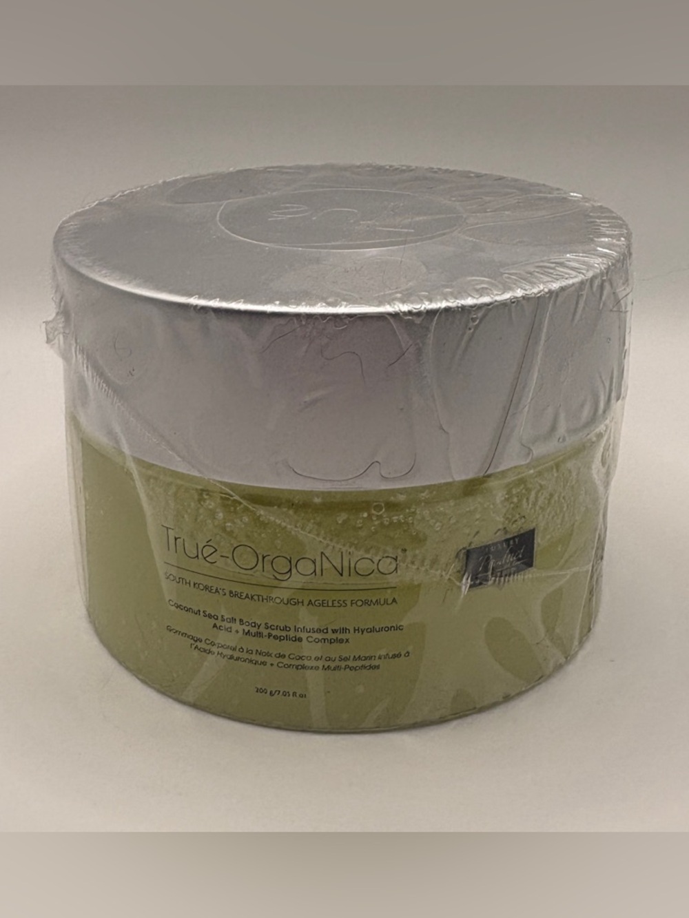 Trué-OrgaNica Coconut Sea Salt Body Scrub 200g Hyaluronic Acid Multi-Peptide